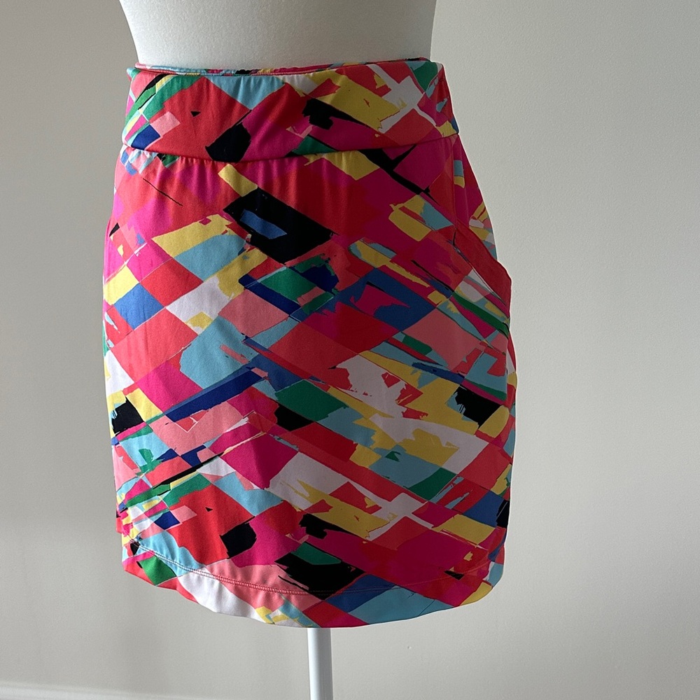 Vibrant Abstract Mini Golf Skort